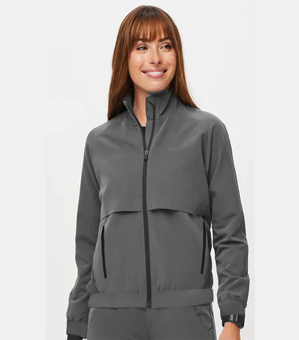 Unisex Performance Scrub Jacket 2 Pockets with Full Sleeves Ribbed Cuffs and Zip Closure