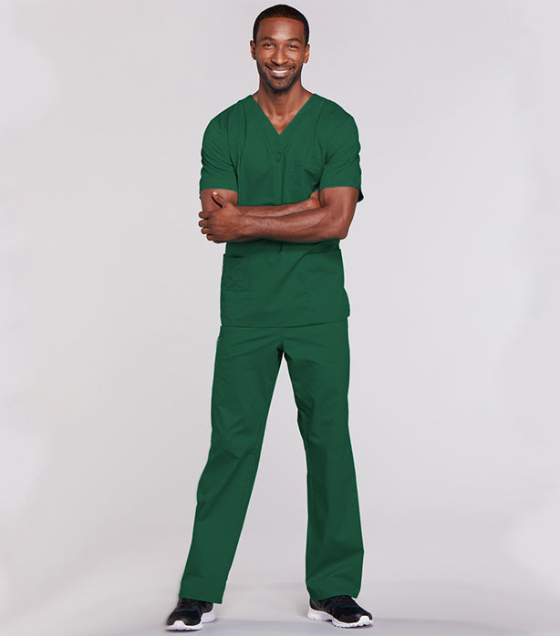 Poplin Unisex Scrub Set - 6 Pockets, Half Sleeves (3-Pocket Top & 3-Pocket Pant)